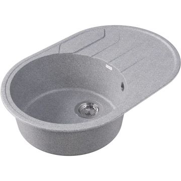 Мойка кухонная овальная Bamboo (Бамбу) Лиана 760 Серый (29.020.C0760.408)