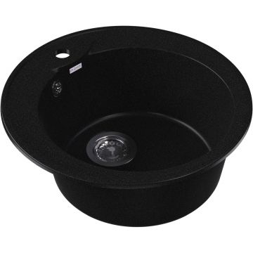 Мойка кухонная округлая Bamboo (Бамбу) Ротанг 500 Черный (29.010.B0500.407)