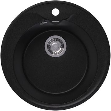 Мойка кухонная округлая Bamboo (Бамбу) Ротанг 500 Черный (29.010.B0500.407)