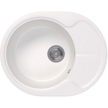 Мойка кухонная овальная Dr. gans (Др. Ганс) Берта 620 Белый (25.040.B0620.401)