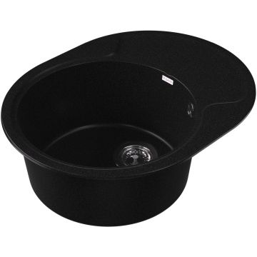 Мойка кухонная овальная Dr. gans (Др. Ганс) Берта 620 Черный (25.040.B0620.407)