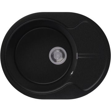 Мойка кухонная овальная Dr. gans (Др. Ганс) Берта 620 Черный (25.040.B0620.407)