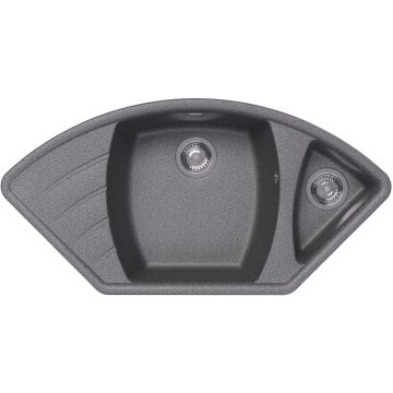 Мойка кухонная угловая Dr. gans (Др. Ганс) Габи Базальт (25.050.E1015.409)