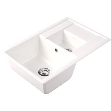 Мойка кухонная прямоугольная Dr. Gans (Др. Ганс) Астра (Astra) 760К Белый (25.065.D0760.401)