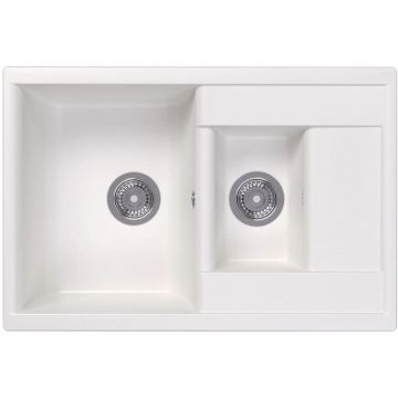 Мойка кухонная прямоугольная Dr. Gans (Др. Ганс) Астра (Astra) 760К Белый (25.065.D0760.401)