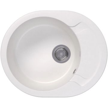 Мойка кухонная овальная Dr. Gans (Др. Ганс) Берта 580 Белый (25.040.B0580.401)