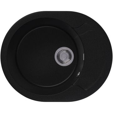 Мойка кухонная овальная Dr. Gans (Др. Ганс) Берта 580 Черный (25.040.B0580.407)