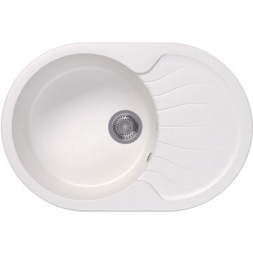 Мойка кухонная овальная Dr. Gans (Др. Ганс) Берта 760 Белый (25.040.C0760.401)