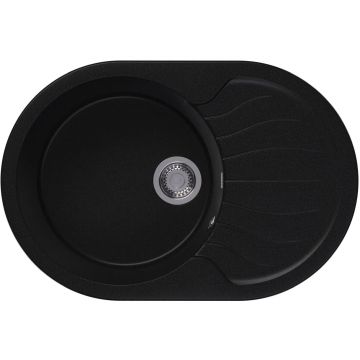 Мойка кухонная овальная Dr. Gans (Др. Ганс) Берта 760 Черный (25.040.C0760.407)