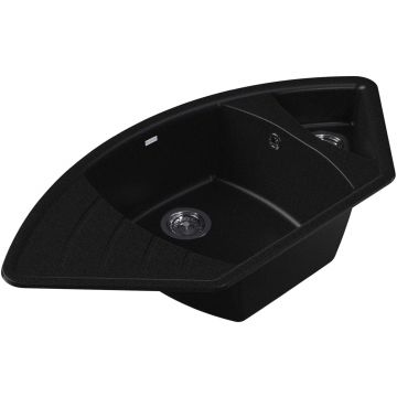 Мойка кухонная угловая Dr. Gans (Др. Ганс) Габи Черный (25.050.E1015.407)