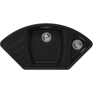 Мойка кухонная угловая Dr. Gans (Др. Ганс) Габи Черный (25.050.E1015.407)