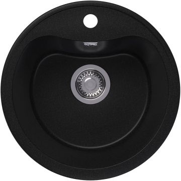 Мойка кухонная округлая Dr. Gans (Др. Ганс) Дора Черный (25.015.B0435.407)