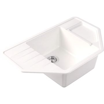 Мойка кухонная угловая Dr. Gans (Др. Ганс) Рио Белый (25.080.C0800.401)