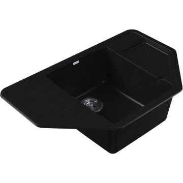 Мойка кухонная угловая Dr. Gans (Др. Ганс) Рио Черный (25.080.C0800.407)