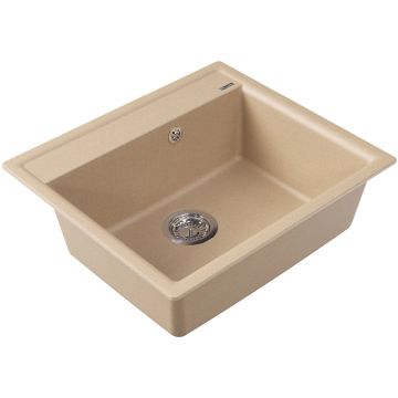 Мойка кухонная Прямоугольная Flortek (Флортек) Консул 570 Бежевый (23.020.D0570.104)