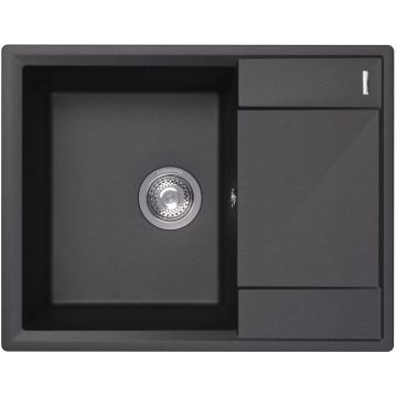 Мойка кухонная прямоугольная Flortek (Флортек) Консул 640 Антрацит (23.020.C0640.302)