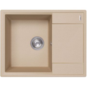 Мойка кухонная прямоугольная Flortek (Флортек) Консул 640 Бежевый (23.020.C0640.104)