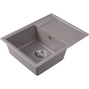Мойка кухонная прямоугольная Flortek (Флортек) Консул 640 Грей (23.020.C0640.305)