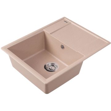 Мойка кухонная прямоугольная Flortek (Флортек) Консул 640 Песочный (23.020.C0640.107)