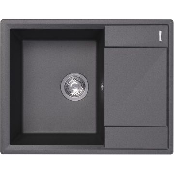 Мойка кухонная прямоугольная Flortek (Флортек) Консул 640 Черный (23.020.C0640.102)