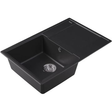 Мойка кухонная прямоугольная Flortek (Флортек) Консул 760 Антрацит (23.020.C0760.302)