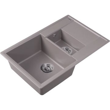 Мойка кухонная прямоугольная Flortek (Флортек) Консул 760К Грей (23.025.D0760.305)