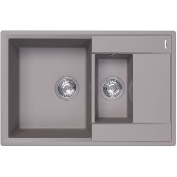 Мойка кухонная прямоугольная Flortek (Флортек) Консул 760К Грей (23.025.D0760.305)