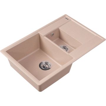 Мойка кухонная прямоугольная Flortek (Флортек) Консул 760К Песочный (23.025.D0760.107)