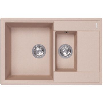 Мойка кухонная прямоугольная Flortek (Флортек) Консул 760К Песочный (23.025.D0760.107)