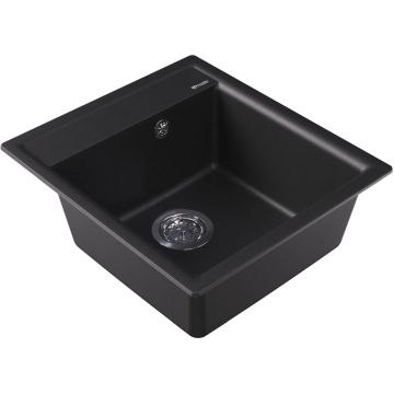 Мойка кухонная прямоугольная Flortek (Флортек) Консул 450 Антрацит (23.020.B0450.302)