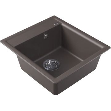 Мойка кухонная прямоугольная Flortek (Флортек) Консул 450 Серый шелк (23.020.B0450.307)