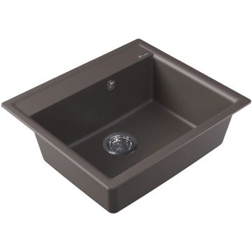 Мойка кухонная прямоугольная Flortek (Флортек) Консул 570 Серый шелк (23.020.D0570.307)