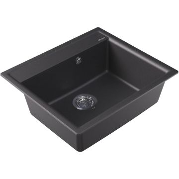 Мойка кухонная прямоугольная Flortek (Флортек) Консул 570 Черный (23.020.D0570.102)