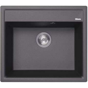 Мойка кухонная прямоугольная Flortek (Флортек) Консул 570 Черный (23.020.D0570.102)