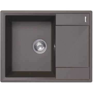 Мойка кухонная прямоугольная Flortek (Флортек) Консул 640 Серый шелк (23.020.C0640.307)