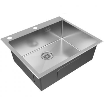 Мойка кухонная Paulmark (Паульмарк) KRONER-EDGE 59, PM775951-BS, брашированная нерж. сталь, 590х510мм