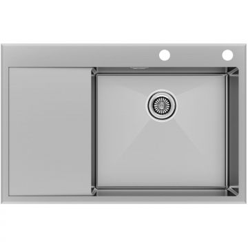 Мойка кухонная Paulmark (Паульмарк) KRONER-EDGE 78F, PM777851-BSR, брашированная нерж. сталь, правая, 780х510мм