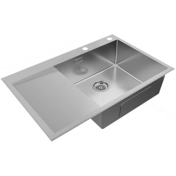 Мойка кухонная Paulmark (Паульмарк) KRONER-EDGE 78F, PM777851-BSR, брашированная нерж. сталь, правая, 780х510мм