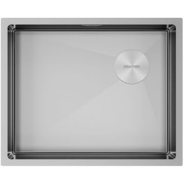 Мойка кухонная Paulmark (Паульмарк) NEXT-SKEW 54 UNI, PM885444-BS, брашированная нерж.сталь, 540х440мм
