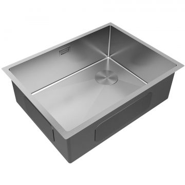 Мойка кухонная Paulmark NEXT-SKEW 58 UNI, PM885844-BS, брашированная нерж.сталь, 580х440мм