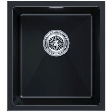 Мойка кухонная Paulmark (Паульмарк) LUMI 41UNI, LU41-BLM, черный металлик, 410х460мм