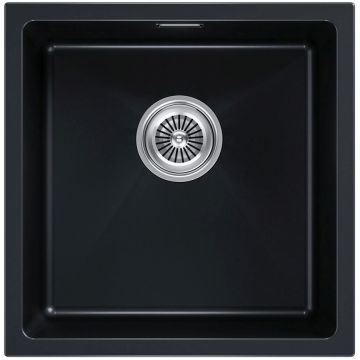 Мойка кухонная Paulmark (Паульмарк) LUMI 45UNI, LU45-BLM, черный металлик, 455х460мм