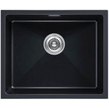 Мойка кухонная Paulmark (Паульмарк) LUMI 55UNI, LU55-BLM, черный металлик, 555х460мм