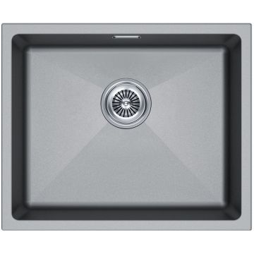 Мойка кухонная Paulmark (Паульмарк) LUMI 55UNI, LU55-GRM, серый металлик, 555х460мм