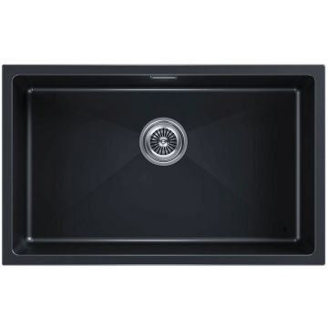 Мойка кухонная Paulmark (Паульмарк) LUMI 74UNI, LU74-BLM, черный металлик, 740х460мм