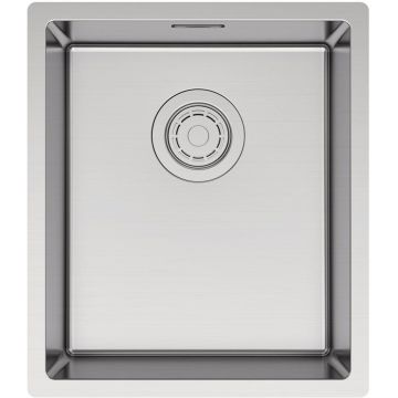 Мойка кухонная Paulmark (Паульмарк) LASSAN 38 UNI, LA38-BS, брашированная нержавеющая сталь 380х440мм