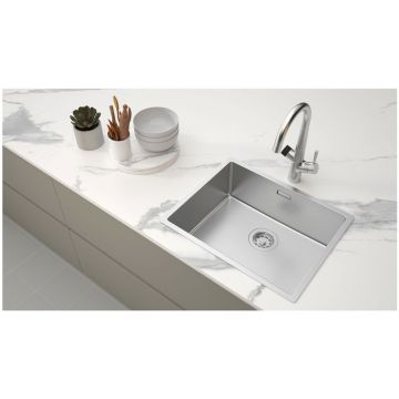 Мойка кухонная Paulmark (Паульмарк) LASSAN 54 UNI, LA54-BS, брашированная нержавеющая сталь 540х440мм