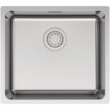 Мойка кухонная Paulmark (Паульмарк) YUNI 49 UNI, YU49-BS, брашированная нержавеющая сталь 490х440мм