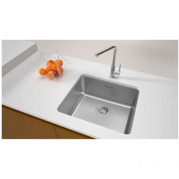 Мойка кухонная Paulmark (Паульмарк) YUNI 49 UNI, YU49-BS, брашированная нержавеющая сталь 490х440мм