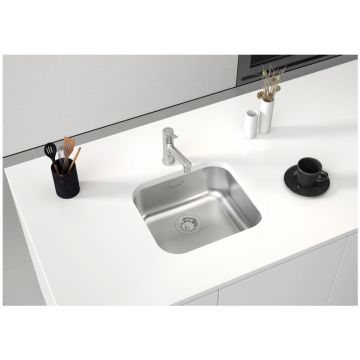 Мойка кухонная Paulmark (Паульмарк) VELLO 48 UNI, VE48-BS, брашированная нержавеющая сталь 480х440мм